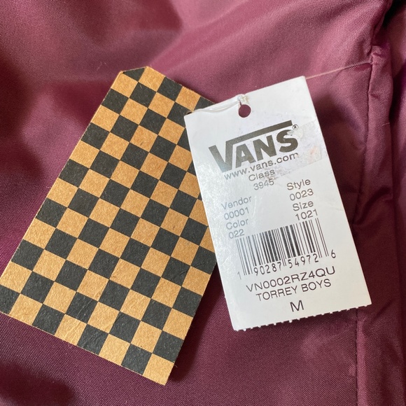VANS Torrey Coach Jacket Nylon Boys Windbreaker Water Resistant Size VN0002RZ4QU - Picture 6 of 6